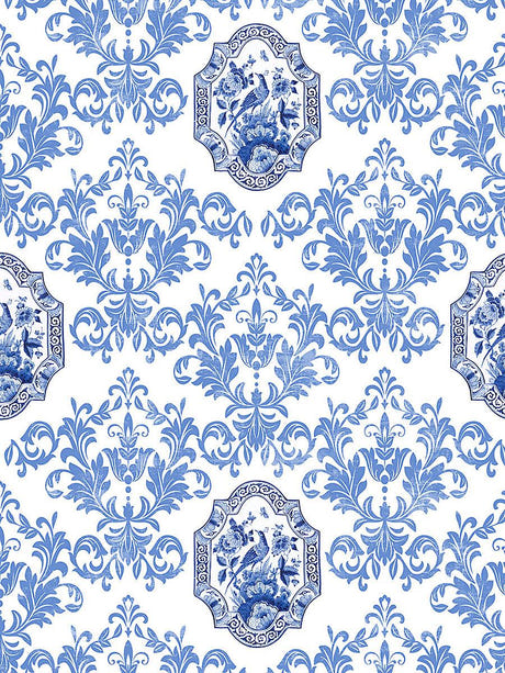 scalamandre porceleyne blue fabric - scala n4porc-001