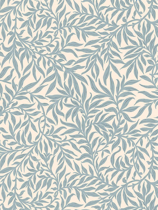 WILLOW WALLCOVERING SCALAMANDRE MISTY BLUE