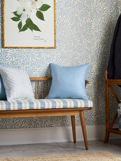 WILLOW WALLCOVERING SCALAMANDRE MISTY BLUE