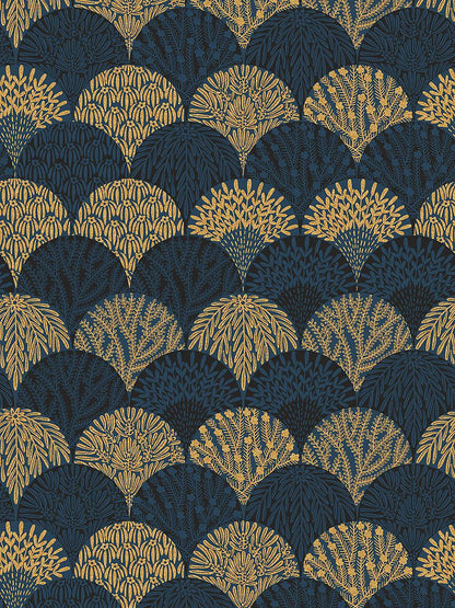 Scalamandre Herb Garden Wallcovering Midnight Wallpaper