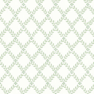 Schumacher - Trellis Leaves - Leaf - 7671 - Wallpaper