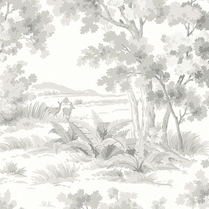 Schumacher - Countryside Morning - Grey - 7677 - Wallpaper