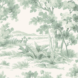 Schumacher - Countryside Morning - Green - 7678 - Wallpaper