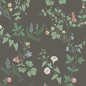 schumacher - midsummers eve - charcoal - 7679 - wallpaper