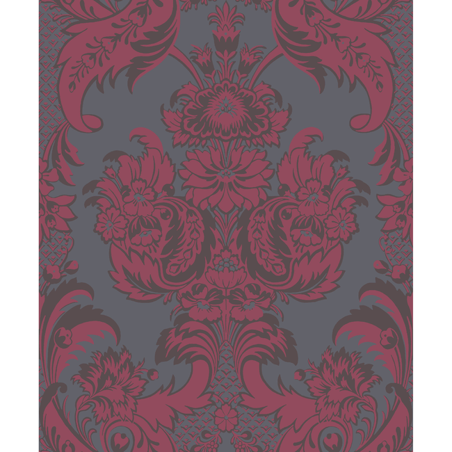 cole & son - wyndham - red and slate - 94/3018.cs.0