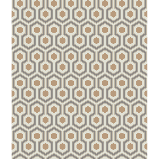 Cole & Son - Hicks Hexagon - Gold/Taupe - 95/3017.CS.0