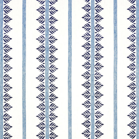 anna french af15101 fern stripe navy fabric