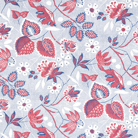 anna french af15115 indienne hazel red and blue fabric