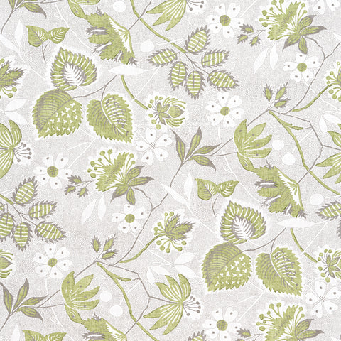 Anna French AF15118 Indienne Hazel Green and Beige Fabric