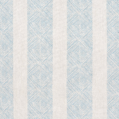 Anna French AF15129 Clipperton Stripe Blue on Natural Fabric