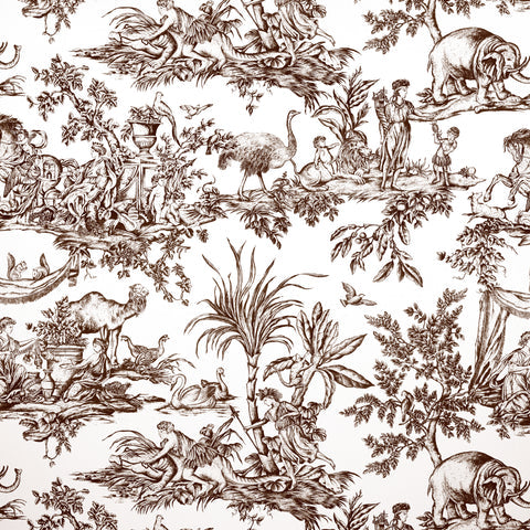 anna french af15169 antilles toile brown fabric