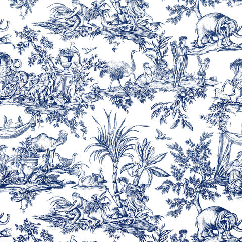Anna French AF15171 Antilles Toile Navy Fabric