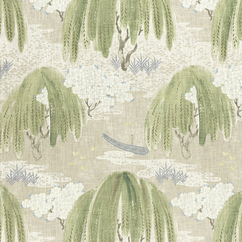 anna french af23106 willow tree beige fabric