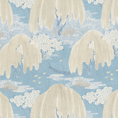 Anna French AF23108 Willow Tree Soft Blue Fabric