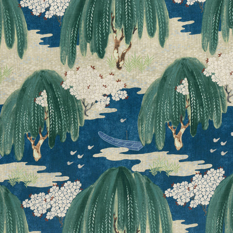 Anna French AF23110 Willow Tree Navy Fabric