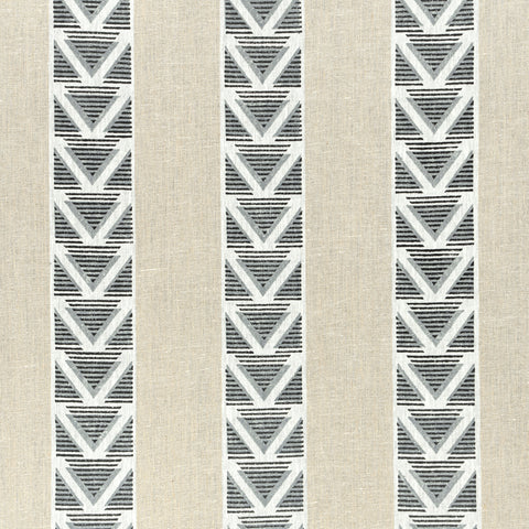 Anna French AF23125 Burton Stripe Linen and Black Fabric