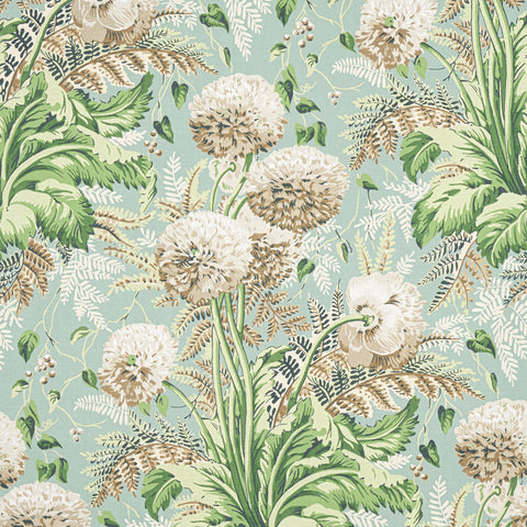 anna french af24536 dahlia neutral on robin's egg fabric