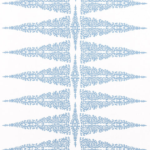 Anna French AF24543 Ellery Stripe Sky Blue on White Fabric