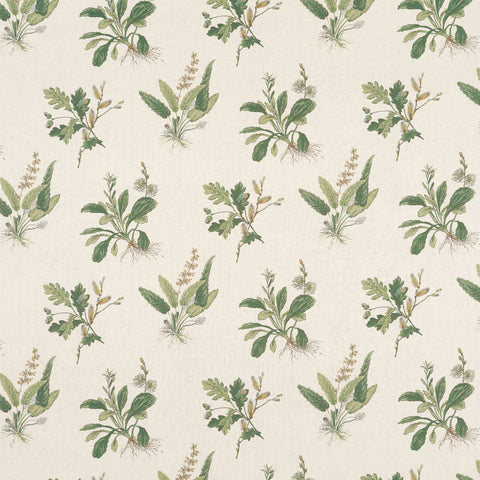 anna french af57853 woodland green on natural fabric