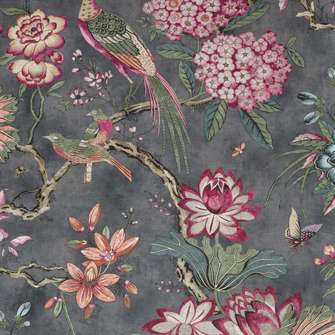 Anna French AF72993 Villeneuve Charcoal Fabric