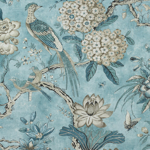 Anna French AF72996 Villeneuve Aqua Fabric