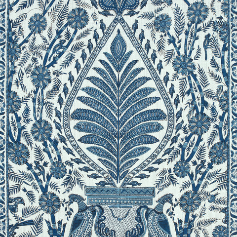 anna french af78725 palampore blue and white fabric