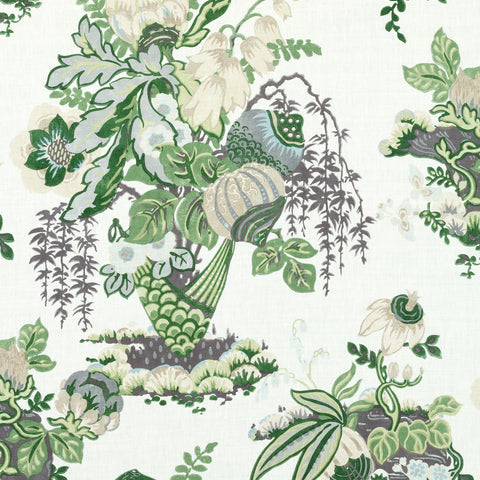 Anna French AF9647 Fairbanks Green and White Fabric