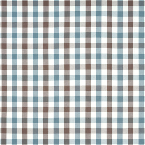 Anna French AW15154 Saybrook Check Brown and Slate Fabric