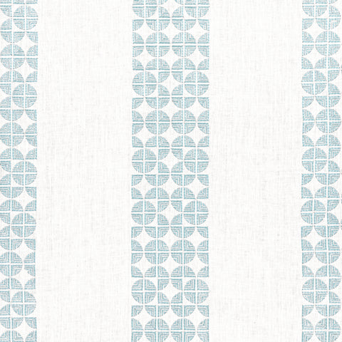 Anna French AW23128 Fairmont Stripe Embroidery Soft Blue Fabric