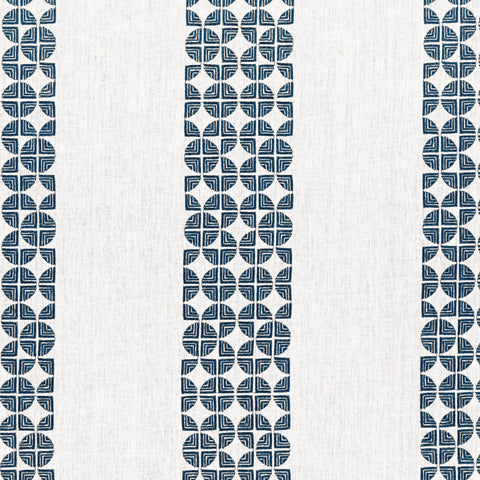 Anna French AW23130 Fairmont Stripe Embroidery Navy Fabric