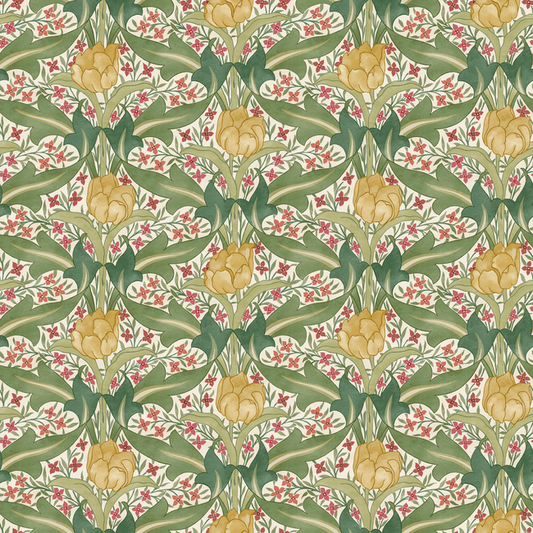 Tulip & Jasmine - Red/Green - G P & J Baker - BW45104.1.0