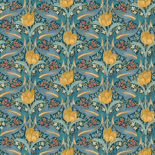 Tulip & Jasmine - Teal - G P & J Baker - BW45104.2.0