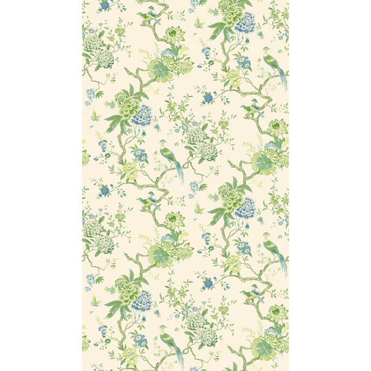 Oriental Bird - Green/Blue - G P & J Baker - BW45128.1.0