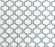 Quadrille - Camino Wallpaper - 303840W-09AWP - Medium Blue / Slate