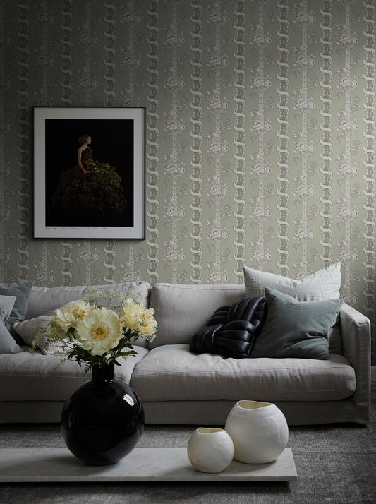 Alexandra Sage Green - S10249 - Sandberg Wallpaper