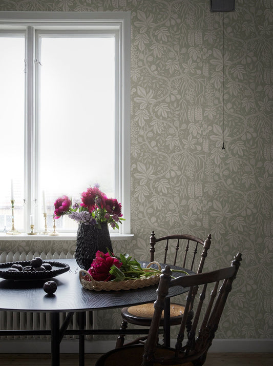 fig garden, garden green - s10259 - sandberg wallpaper