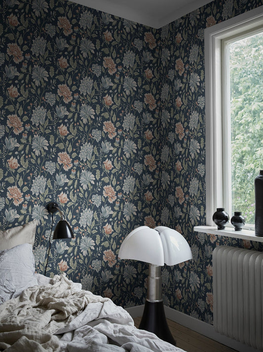 Annabelle Classic Blue - S10263 - Sandberg Wallpaper