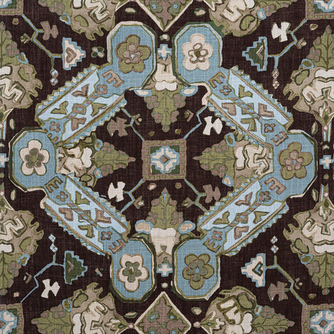 Persian Carpet Brown Fabric - F910826 - Thibaut Fabric