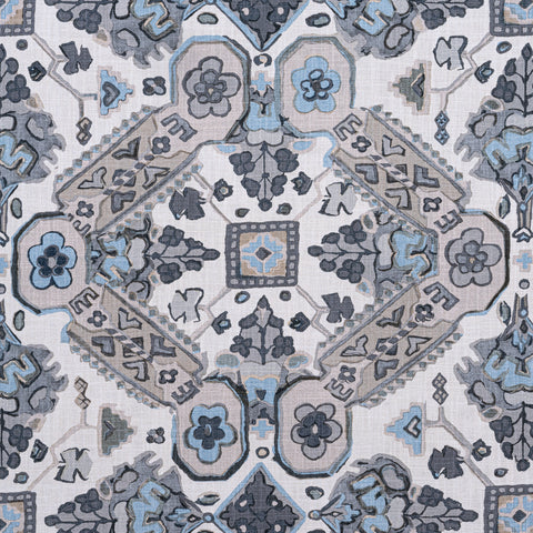 Persian Carpet Grey and Beige Fabric - F910828 - Thibaut Fabric
