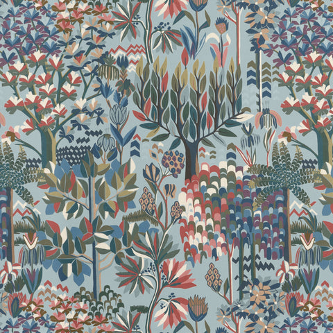 Alpine Spa Blue Fabric - F912046 - Thibaut Fabric