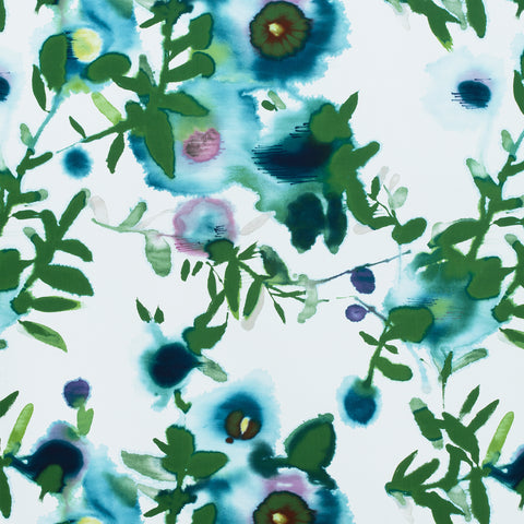 Open Spaces Turquoise Fabric - F913084 - Thibaut Fabric
