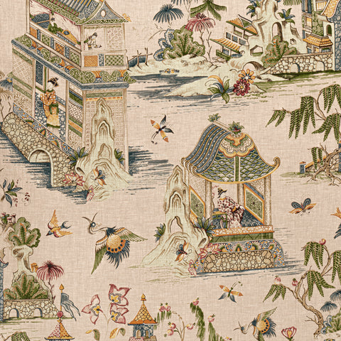 Grand Palace Blush Fabric - F913616 - Thibaut Fabric