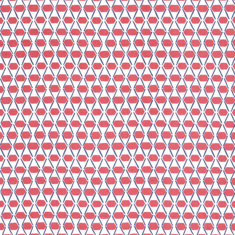 Denver Pink and Blue Fabric - F914325 - Thibaut Fabric