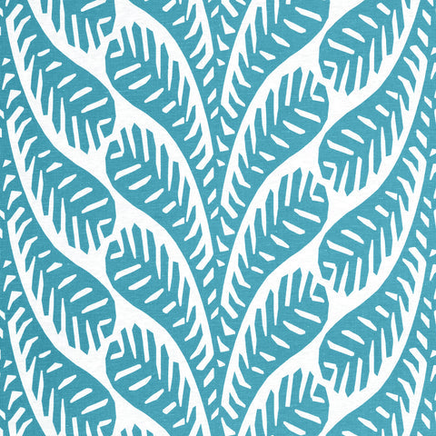 Ginger Turquoise Fabric - F920833 - Thibaut Fabric