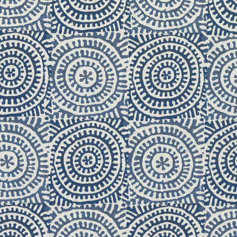 Kasai Navy Fabric - F92934 - Thibaut Fabric