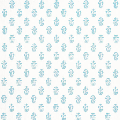 Corwin Seaglass on White Fabric - F936401 - Thibaut Fabric