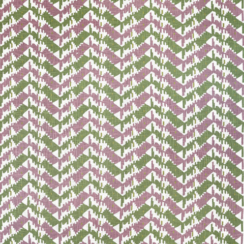 Melrose Check Lavender and Green Fabric - F945005 - Thibaut Fabric