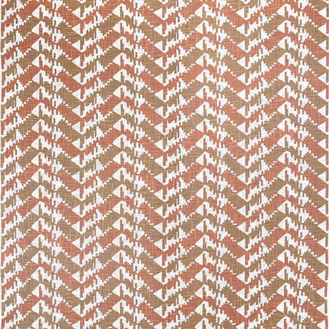 Melrose Check Apricot and Ginger Fabric - F945006 - Thibaut Fabric
