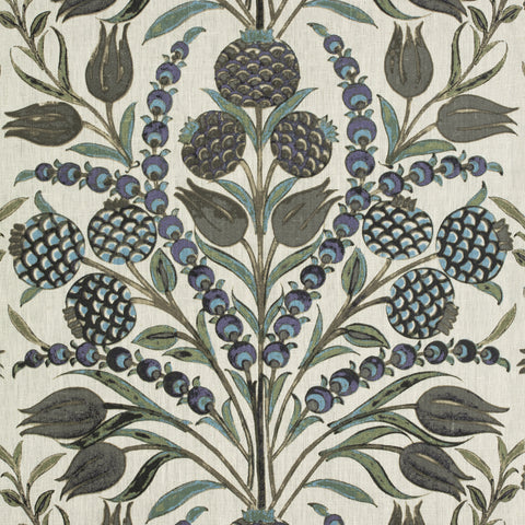 Corneila Purple and Blue Fabric - F972600 - Thibaut Fabric