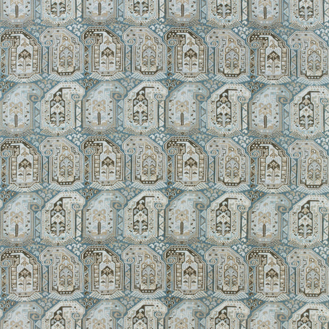 Gleniffer Aqua Fabric - F985023 - Thibaut Fabric